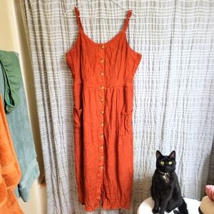 Mlle Gabrielle Maxi Sundress, Size 2X, Orange